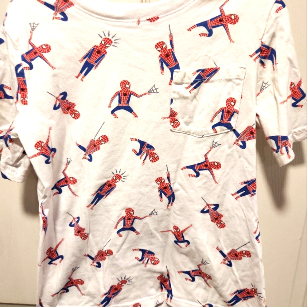 Marvel White Tee with Red and Blue Spider Design